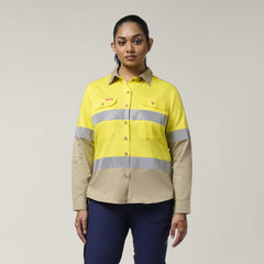 Hard Yakka Women’s Core Hi-Vis 2Tone Vented Shirt & Workcool Pants Uniform Set HYSET006