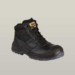 SUPER SALE HARD YAKKA Utility Zip Steel Toe Safety Boot FREE 5Pack Sock Y60125