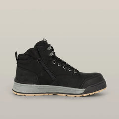 SUPER SALE! Hard Yakka Mens Lace Zip 3056 Safety Boots FREE 5 Pack Sock Y60201