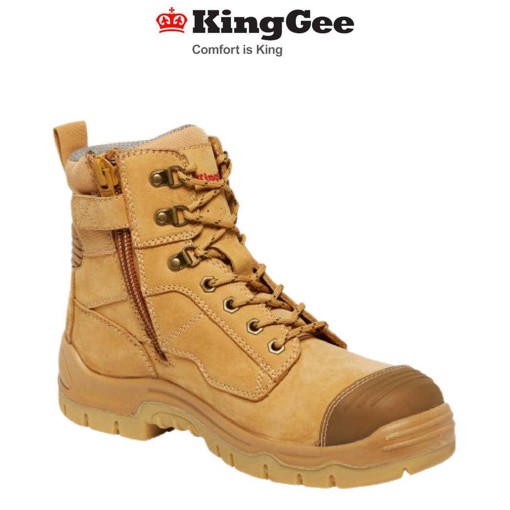 KingGee Mens PHOENIX 6CZ EH Safety Leather Boot Electrical Hazard Protect K27980