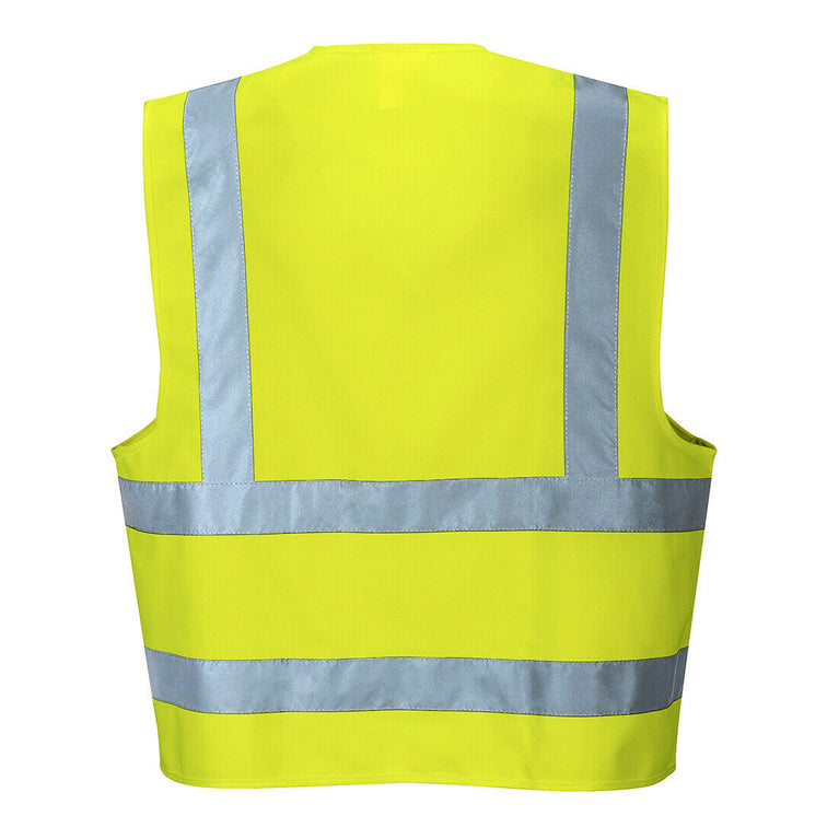 Portwest Mens Hi-Vis Two Band & Brace Vest Reflective Lightweight Work C470