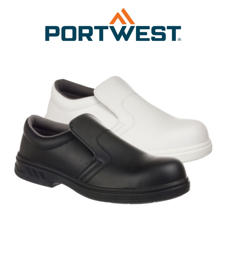 Portwest Mens Steelite Slip On Safety Shoe S2 Anti-Static Footwear Steel FW81