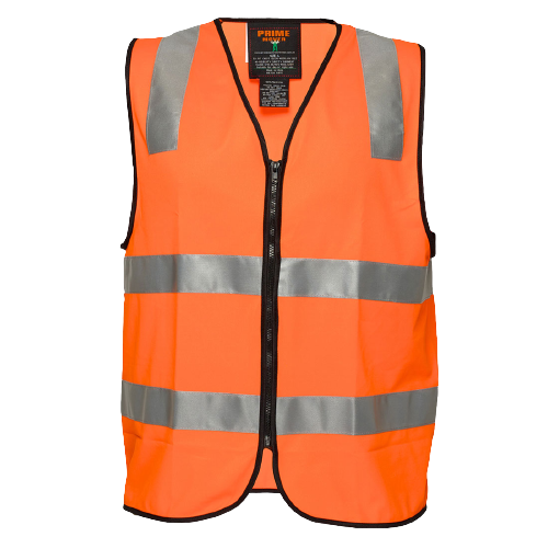 Portwest Security Zip Vest D/N 2 Tone Hi Vis Reflective Tape Work Safety MZ108