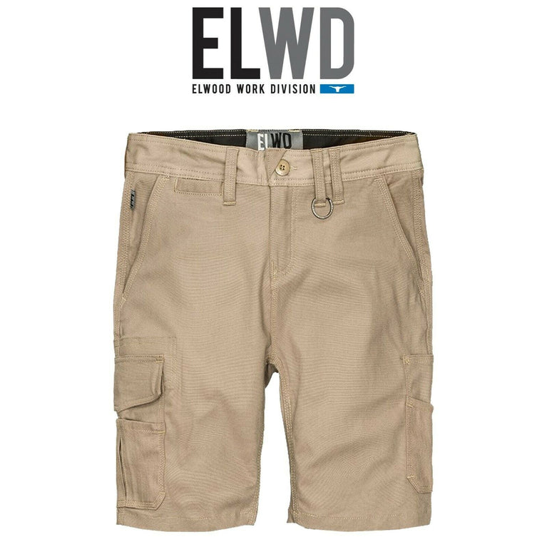 Womens Elwood Utility Shorts Cargo Phone Pocket Work Stretch Tough Tradie EWD601