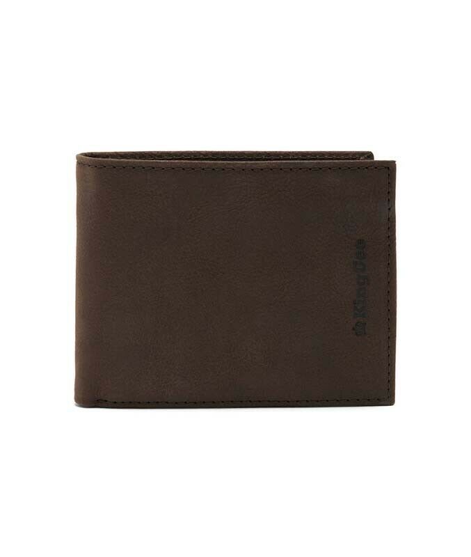 KingGee Mens Genuine Leather Bi-Fold Wallet RFID Secure 9 Card Slots K09037