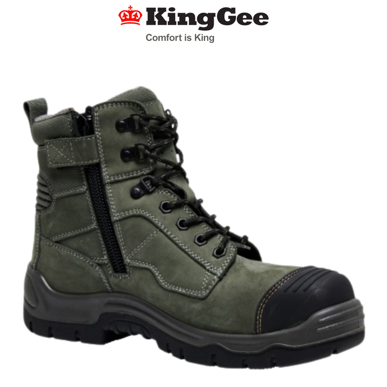 KingGee Mens PHOENIX 6CZ EH Safety Leather Boot Electrical Hazard Protect K27990