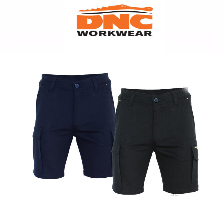 DNC Workwear Men SlimFlex Cargo Shorts Flame Retardant Tough Pant Work 3364