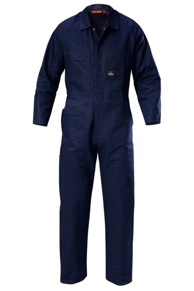 Mens Hard Yakka Mid Weight Coverall Cotton Drill Overall Work Safe Tough Y00010