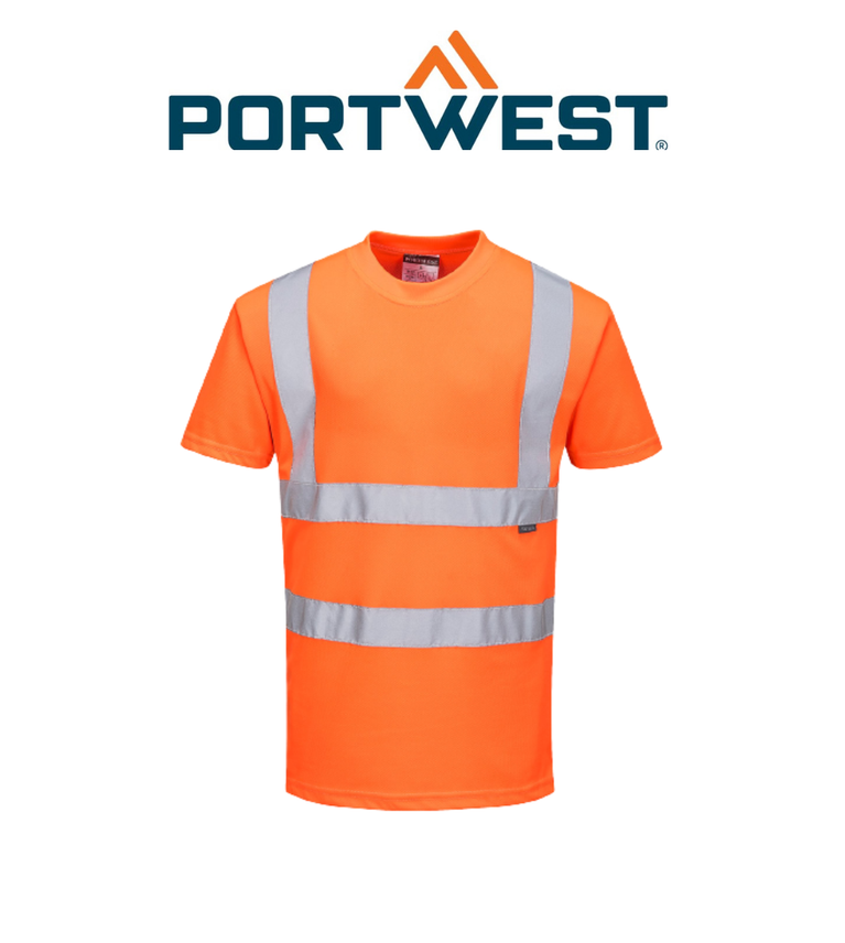 Portwest Hi-Vis T-Shirt Breathable Reflective 2 Tone Casual Work Shirt RT23