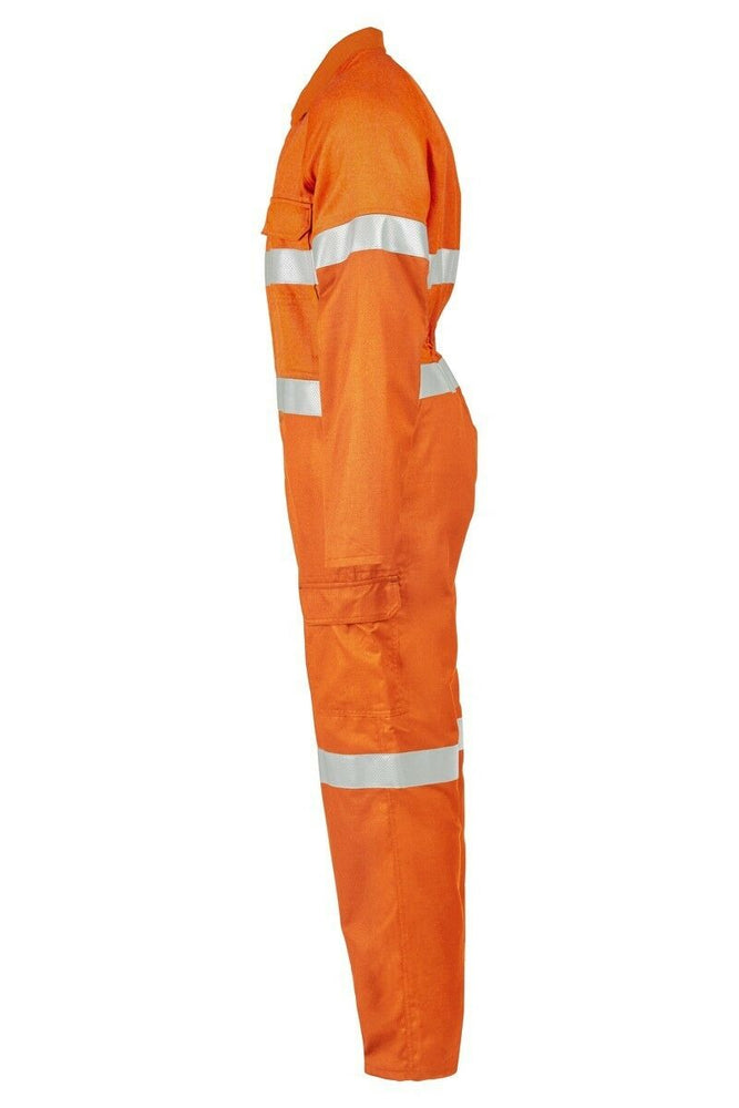 Mens Hard Yakka Protect Hi-Vis Safety Orange Tecgen Coverall Lightweight Y00100