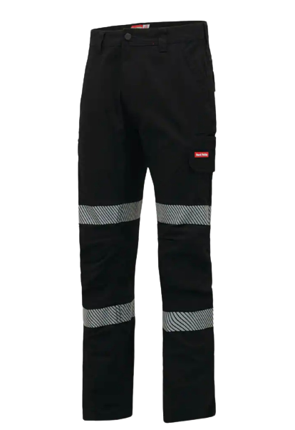 Hard Yakka Canvas Cargo Pant Tough Double Layer Knees Reflective Stretch Y02855