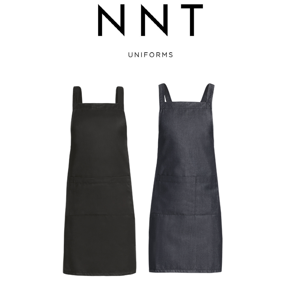 NNT Unisex Chef BIB Cross Back Apron Work Safety Durable Large Pockets CATN33