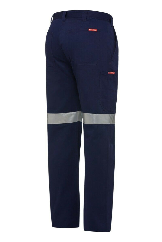 Mens Hard Yakka Core Drill Pants Taped Cotton Phone Pleated Tough Strong Y02540