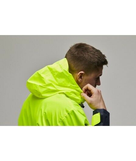 KingGee 4 in 1 Waterproof Jacket Fleece Insulated Hood Safety Hi-Vis K55300