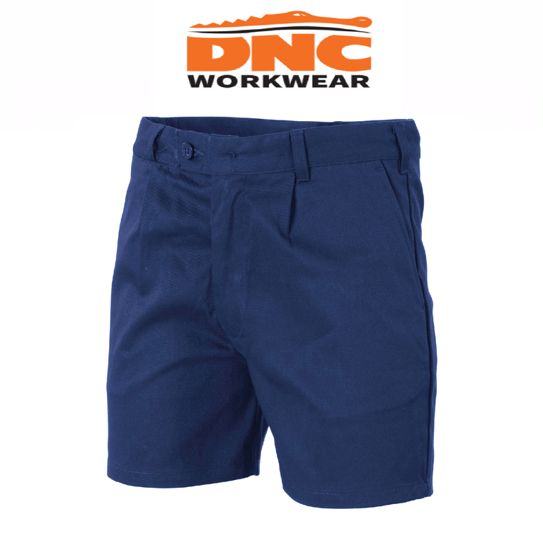 DNC Workwear Men Cotton Drill Belt Loop Short Flame Retardant Tough Work 3303