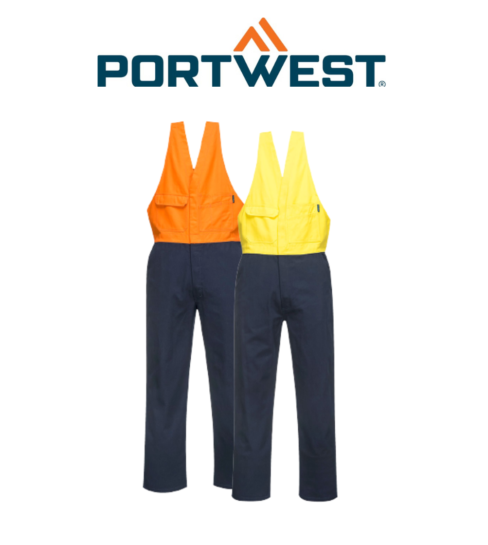 Portwest Regular Weight Action Back Overalls Reflective Work Safety MW311