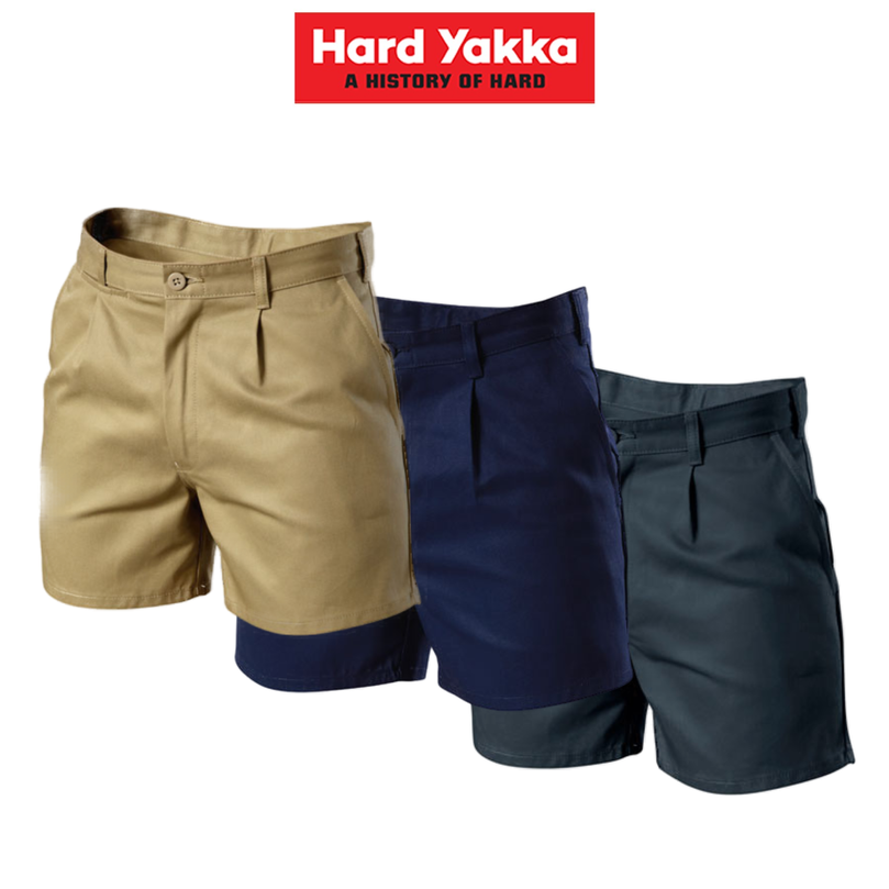 Hard Yakka Mens Shorts Drill Utility Belt Loop Reinforced Tough Work Y05511