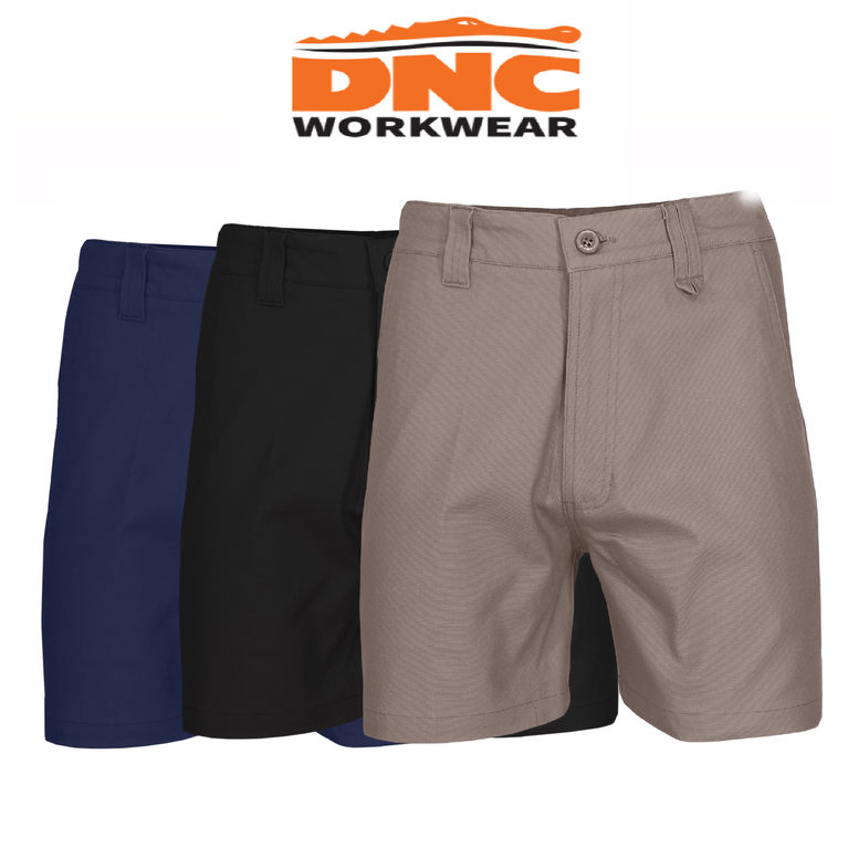 DNC Workwear Men SlimFlex Tradie Shorts Flame Retardant Tough Summer Work 3374