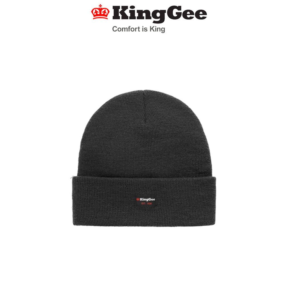 KingGee Mens Tradies Beanie Warm Comfortable Winter Hat Classic Workwear K61228