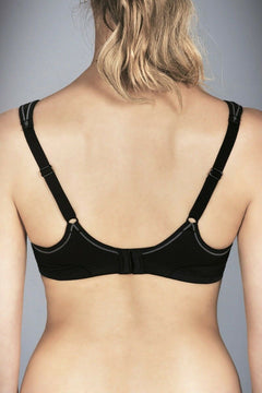 Womens Berlei New Legend Underwire Sports Bra Black White Swivel Clip Cross Back