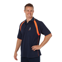 DNC Workwear Mens Coolbreathe Contrast Polo Short Sleeve Sleeve Casual 5216