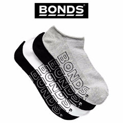 Mens Bonds Socks 4 Pack Active Running Sport Gym Logo No Show Sports Lite SYTK4N