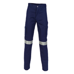 DNC Workwear Mens Cotton Drill Cargo Pants Hi-Vis Flame Retardant Work 3319