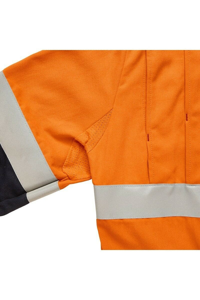 Mens Hard Yakka Protect Hi-Vis 2 Tone Tecasafe Plus Coverall Safety Taped Y00303