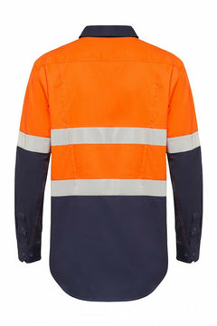 Hard Yakka Koolgear Long Sleeve Work Shirt Hi-Vis Taped Lightweight Y07740