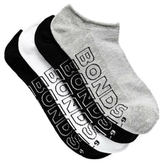 Mens Bonds Socks 4 Pack Active Running Sport Gym Logo No Show Sports Lite SYTK4N