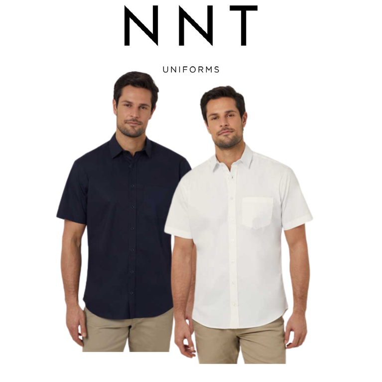 NNT Mens Avignon Short Sleeve Business Shirt Comfort Lightweight Casual CATJDN