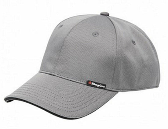 KingGee Mens Tradies Baseball Cap Flexi Fit Taped Seams Workwear Charcoal K61229