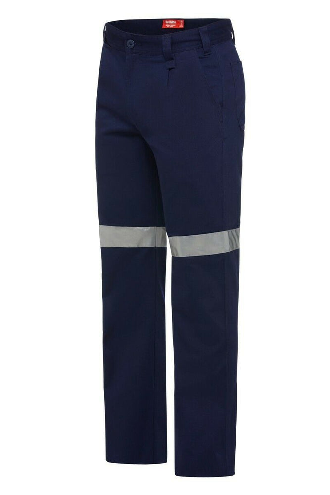 Mens Hard Yakka Core Drill Pants Taped Cotton Phone Pleated Tough Strong Y02540