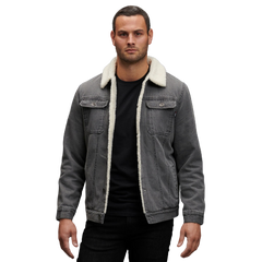 KingGee Mens Urban Denim Jacket Warm Sherpa Lining Winter Comfort Jackets K15041