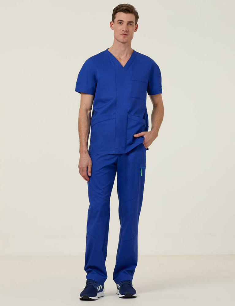 NNT Uniform Mens Next Gen Anti Bacterial Carl Scrub Top V-neck Nurse Work CATRFV