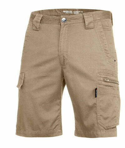 KingGee Mens Tradie Summer Cargo Shorts Narrow Fit Comfy Cotton Workwear K17340