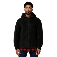 Hard Yakka Mens Solid Zoodie Winter Hoodie Sherpa Bonded Fleece Jumper Y19447