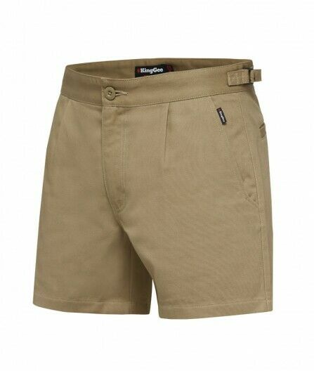 KingGee Drill Utility Shorts Adjustable Welt Pockets Cotton Work K07010