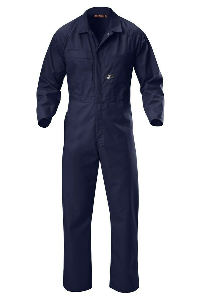 Hard Yakka Coverall Poly Cotton Safety Overalls Light Phone Pocket Y00015