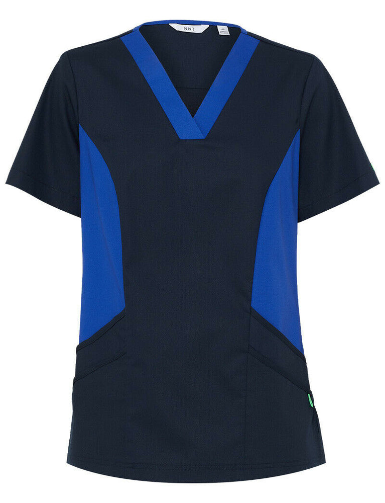 NNT Womens Nightingale V Neck Contrast Scrub Top Nurse Workwear Comfort CATULL