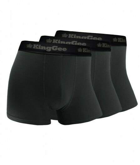 KingGee Mens Bamboo Work Trunk 3 Pack Superior Jocks Comfort Breathable K19005