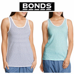 Womens Bonds Besties Stripe Slub Tank Top CXXBI Super Comfy Casual Soft Summer