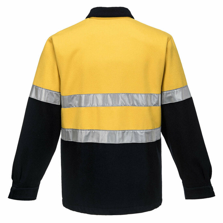 Portwest Mens Wool Blend Bluey Jacket High Vis Day/Night Reflective Safety MW02