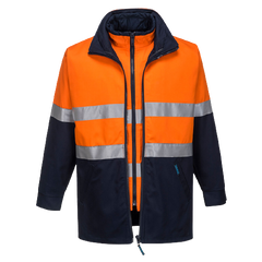 Portwest Hume 100% Cotton 4-in-1 Jacket 2 Tone Reflective Work Safety MJ777