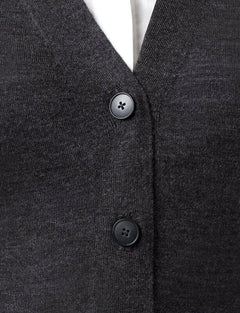 NNT Womens Pure Wool Long Length Business Cardigan Wide Neck Body Warmer CAT5B3