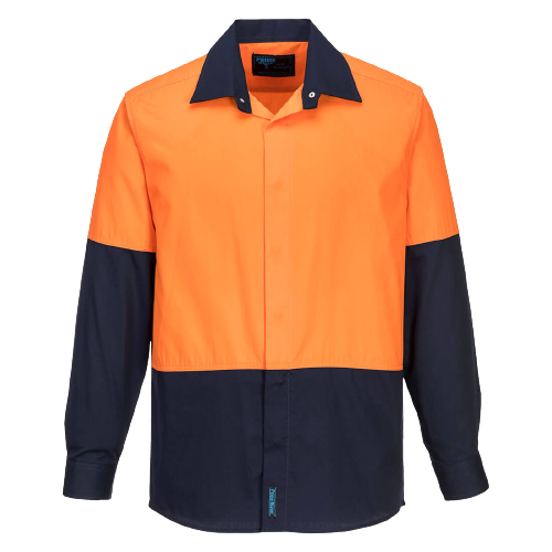 Portwest Food Industry Lightweight Cotton Shirt Reflective Work Safety MF150