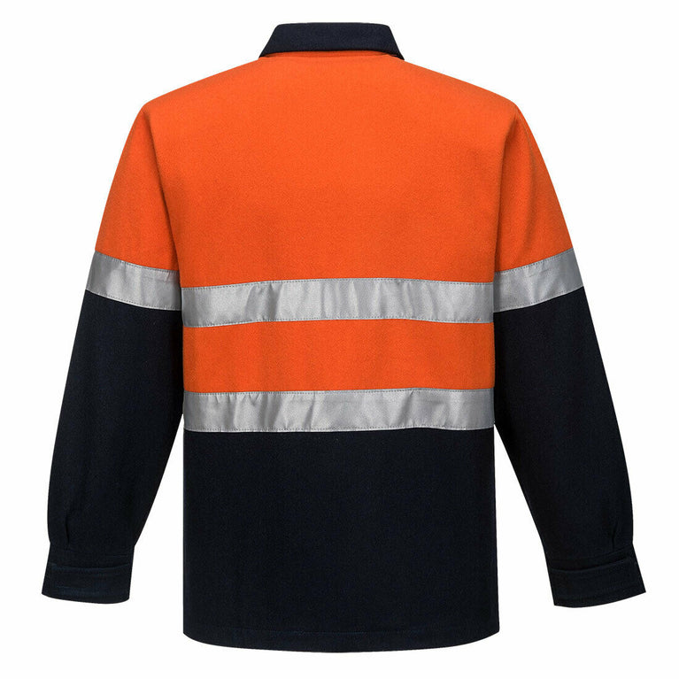 Portwest Mens Wool Blend Bluey Jacket High Vis Day/Night Reflective Safety MW02