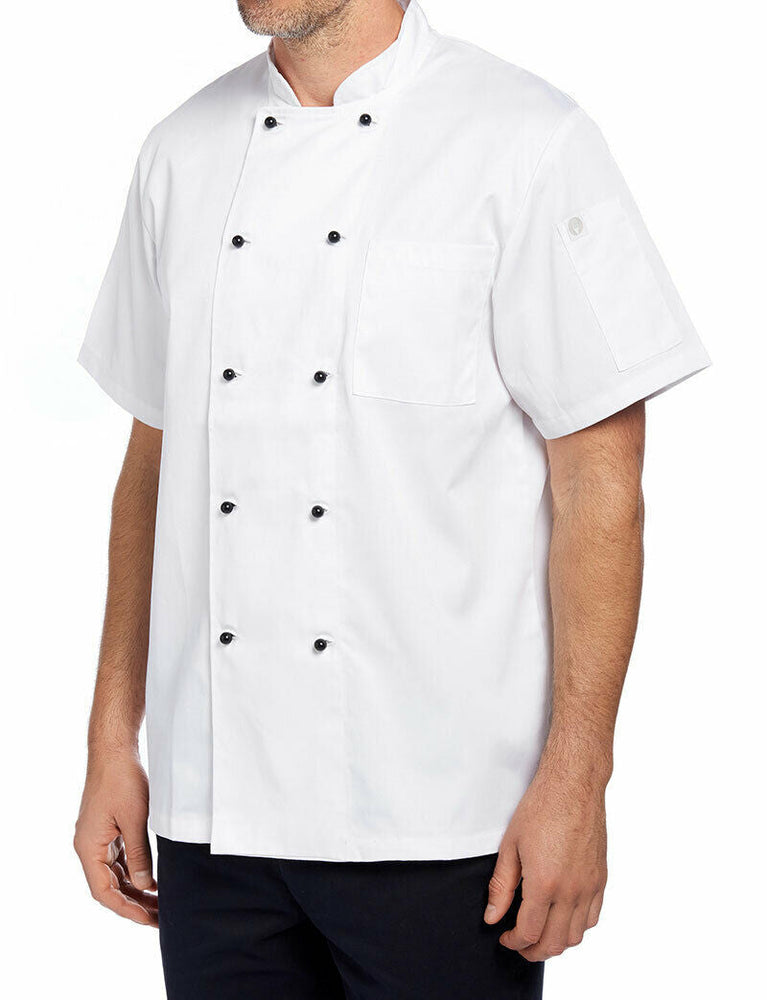 NNT Unisex Adult Chef Jacket Short Sleeve Macquarie Poly Cotton Work CATP5J