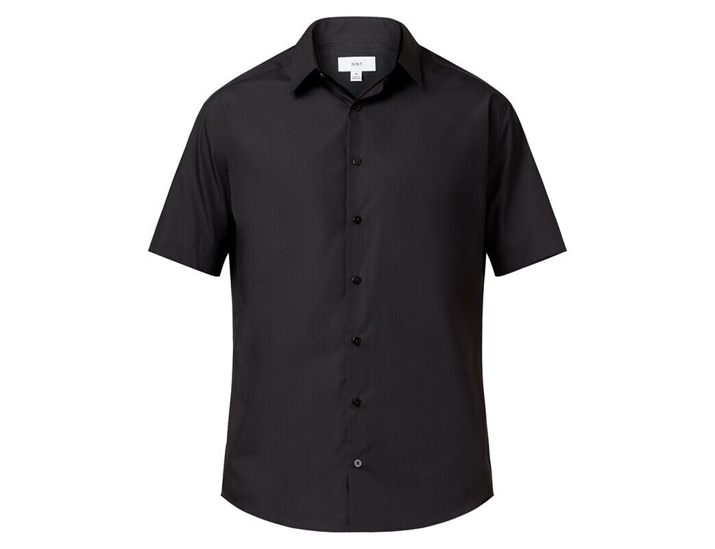 NNT Mens Business Shirt Poplin Short Sleeve Cotton Blend Formal Shirt CATJ8X