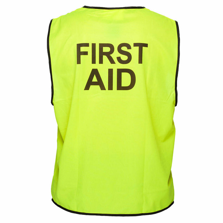 Portwest First Aid Hi-Vis Vest Class D Comfort Touch Tape Work Safety MV117